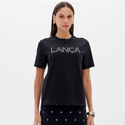 Camiseta Lança Perfume Manga Curta Ou26 Preto Feminino