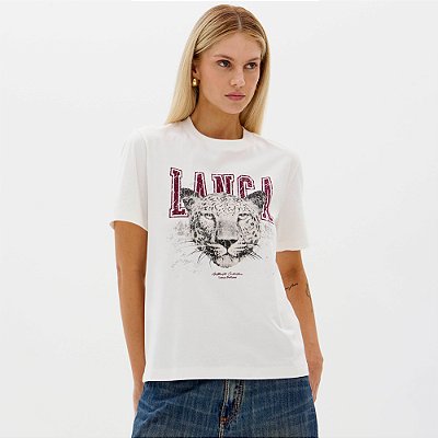 Camiseta Lança Perfume Regular Ou26 Off White Feminino