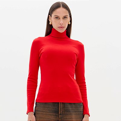 Blusa Lança Perfume Gola Alta Ou26 Vermelho Feminino