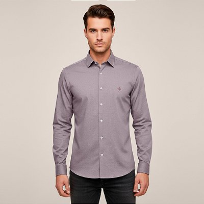 Camisa Dudalina Milano Ou26 Roxo Masculino