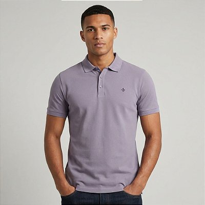 Camisa Polo Dudalina Essentials Basic Ou26 Roxo Masculino