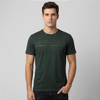 Camiseta John John Champion Ou26 Verde Masculino