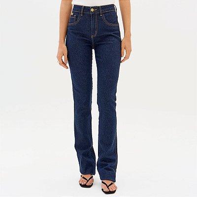 Calça Easy Lança Perfume Boot Cut High Ou26 Azul Feminino