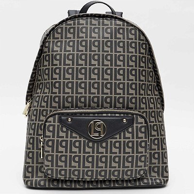 Mochila Lança Perfume Monograma Enfeite Ou26 Preto Feminino