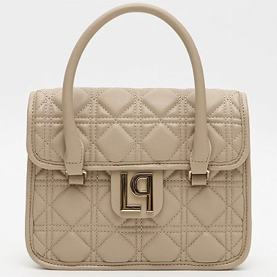 Bolsa Tote Lança Perfume Matelasse Ou26 Bege Feminino