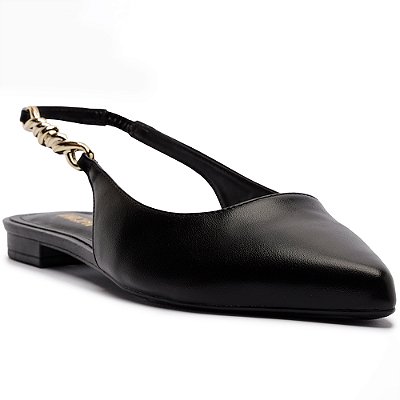 Sapatilha Anacapri Fechado Salto Rasteiro Preto Feminino