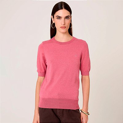 Blusa Dudalina Basic Ou26 Rosa Feminino