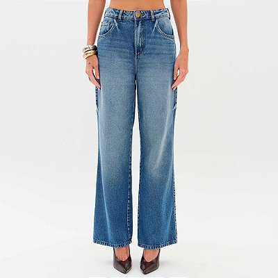 Calça Jeans Lança Perfume Full Length Sh Ou26 Azul Feminino