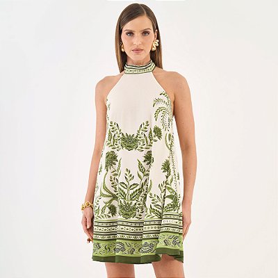 Vestido Curto Colcci Estampa Ou26 Off White Feminino