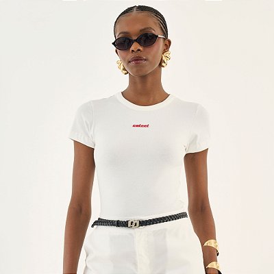 Camiseta Colcci Central Ou26 Off White Feminino