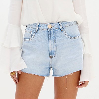 Short Jeans Lança Perfume Grandfather Hig Ou26 Azul Feminino