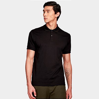 Camisa Polo Aramis Interlock Pima In26 Preto Masculino