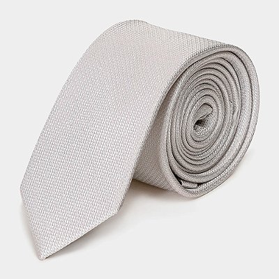 Gravata Aramis Seda Feather In26 Prata Masculino