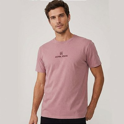 Camiseta John John Regular Loft Ou26 Rosa Masculino