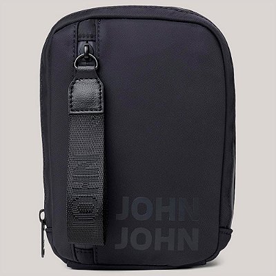 Bolsa Shoulder John John Luke Grey Ou26 Cinza Masculino