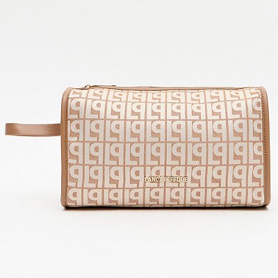 Necessaire Lança Perfume Estampada Ou26 Bege Feminino