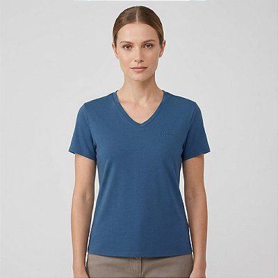Blusa Dudalina Iris Dec V Ou26 Azul Feminino