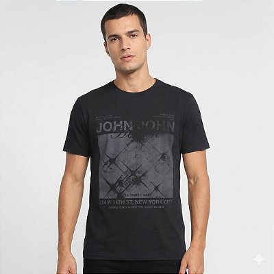 Camiseta John John Regular Dreams Ou26 Preto Masculino