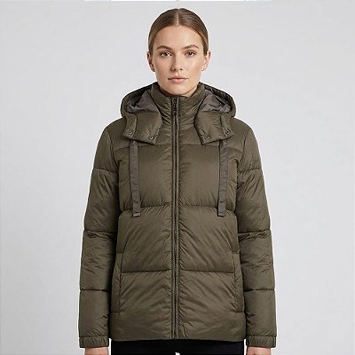 Jaqueta Dudalina Puffer Monica Ou26 Marrom Feminino