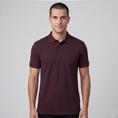 Camisa Polo Dudalina Essential Basic In26 Bordô Masculino