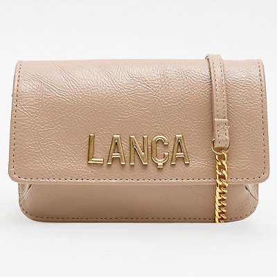 Bolsa Crossbody Lança Perfume Letreiro Ou26 Bege Feminino