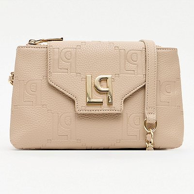 Bolsa Shoulder Lança Perfume Enfeite Ou26 Bege Feminino