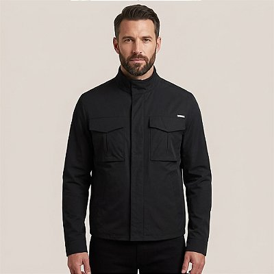 Jaqueta Dudalina Utility Nylon Ou26 Preto Masculino