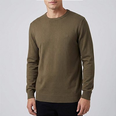 Suéter Tricot Dudalina Basic Ou26 Bege Masculino