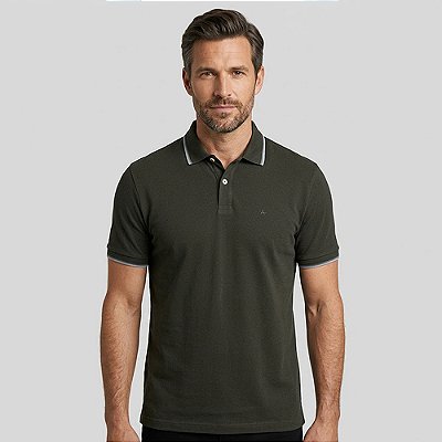 Camisa Polo Aramis Basic 4 Frisos In26 Verde Masculino