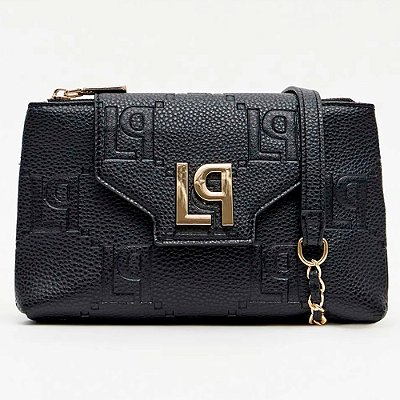 Bolsa Shoulder Lança Perfume Enfeite Ou26 Preto Feminino