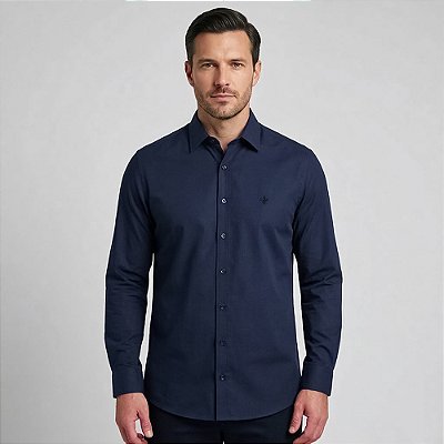 Camisa Dudalina Comfort Lisa In26 Marinho Masculino