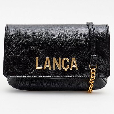Bolsa Crossbody Lança Perfume Letreiro Ou26 Preto Feminino