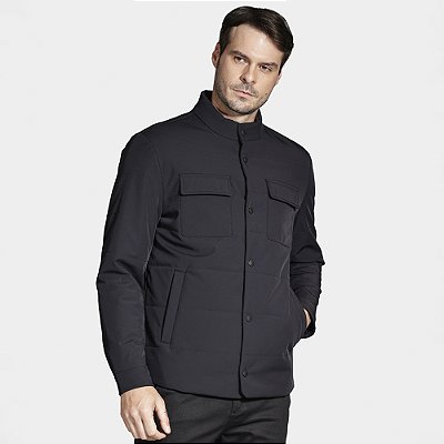 Jaqueta Aramis Overshirt Matelasse In26 Preto Masculino