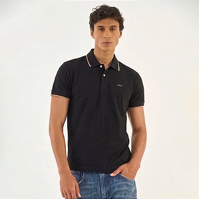 Camisa Polo Colcci Line Ou26 Preto Masculino