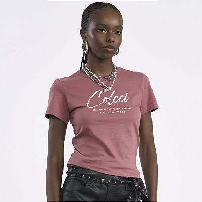 Camiseta Colcci Clothing In26 Rosa Feminino