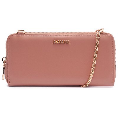 Carteira Clutch Anacapri Low Média Bege Feminino