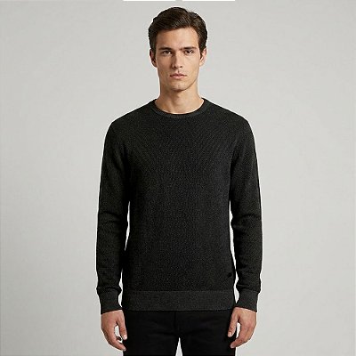 Suéter Tricot John John Smooth Chumbo In26 Cinza Masculino