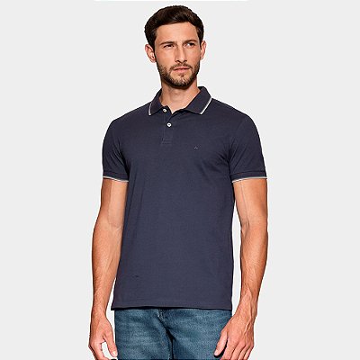 Camisa Polo Aramis Basic 4 Frisos In26 Marinho Masculino