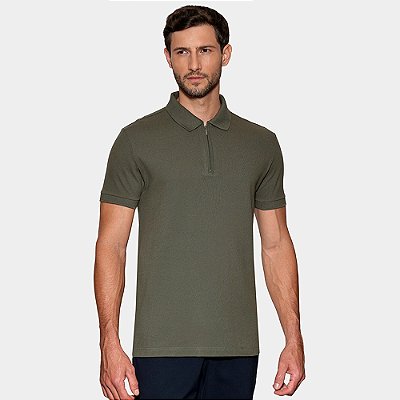 Camisa Polo Aramis Piquet Zipe In26 Verde Masculino