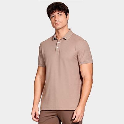 Camisa Polo Aramis Cotton Piquet Basic In26 Bege Masculino