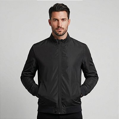 Jaqueta Aramis Bomber DuplaFace In26 Preto Cinza Masculino