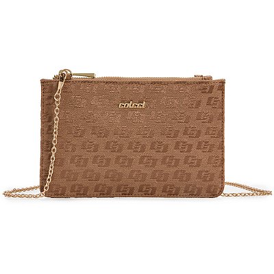Bolsa Flat Colcci Jacquard Ou26 Marrom Feminino