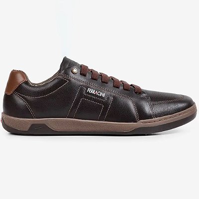 Sapatênis Couro Ferracini Lexus 7048 267C Marrom Masculino
