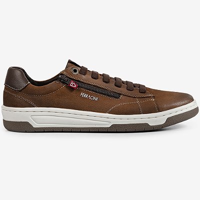 Sapatênis Couro Ferracini Vox 8052 617D Marrom Masculino