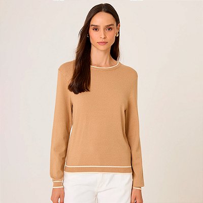Blusa Dudalina Mara In26 Bege Feminino