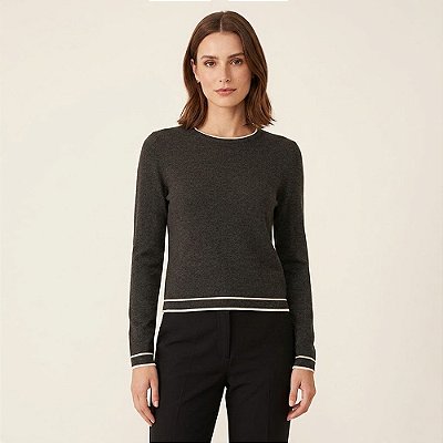 Blusa Dudalina Mara In26 Cinza Feminino
