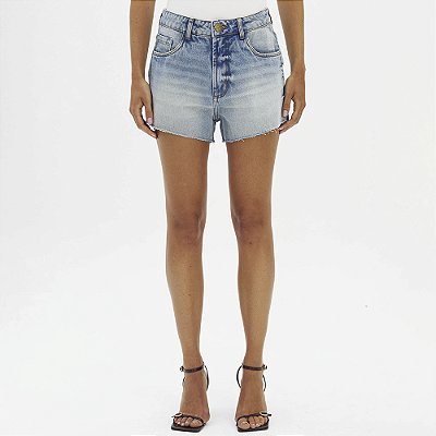 Short Jeans Lança Perfume Grandfather Mid In26 Azul Feminino