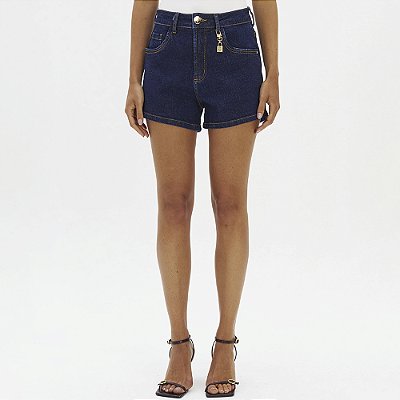 Short Jeans Lança Perfume Comfort Mid In26 Azul Feminino