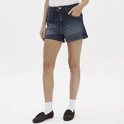 Short Jeans Easy Lança Perfume Comfort Md In26 Azul Feminino