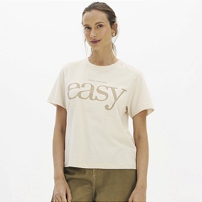 Camiseta Easy Lança Perfume Box Estampada In26 Bege Feminino